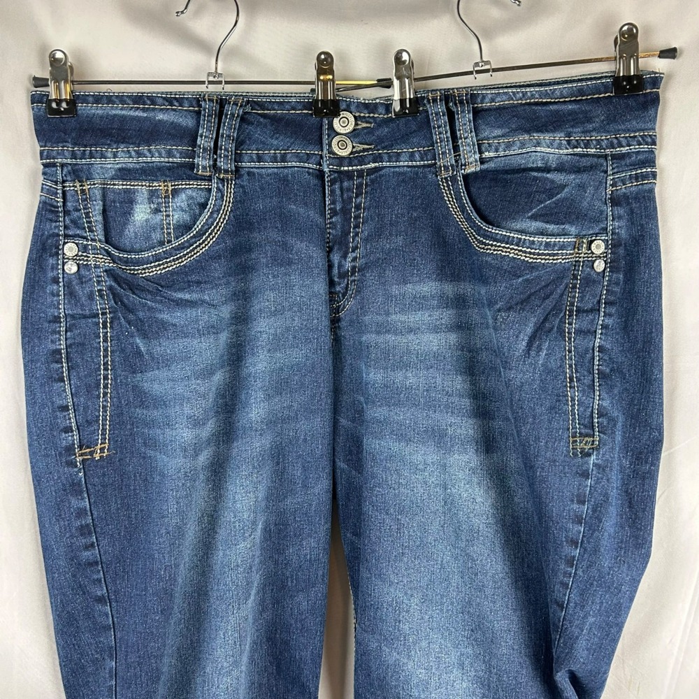 Wallflower Women's Dark Blue Boot Cut Jeans